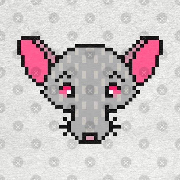 Pixelated Rad Rat (Full Color Version) by Rad Rat Studios